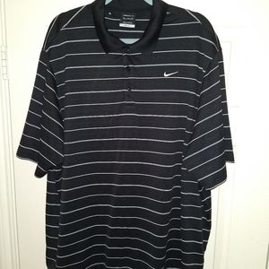 Nike Golf Dri-Fit Striped Short Sleeve Polo Shirt Men's sz XXL.